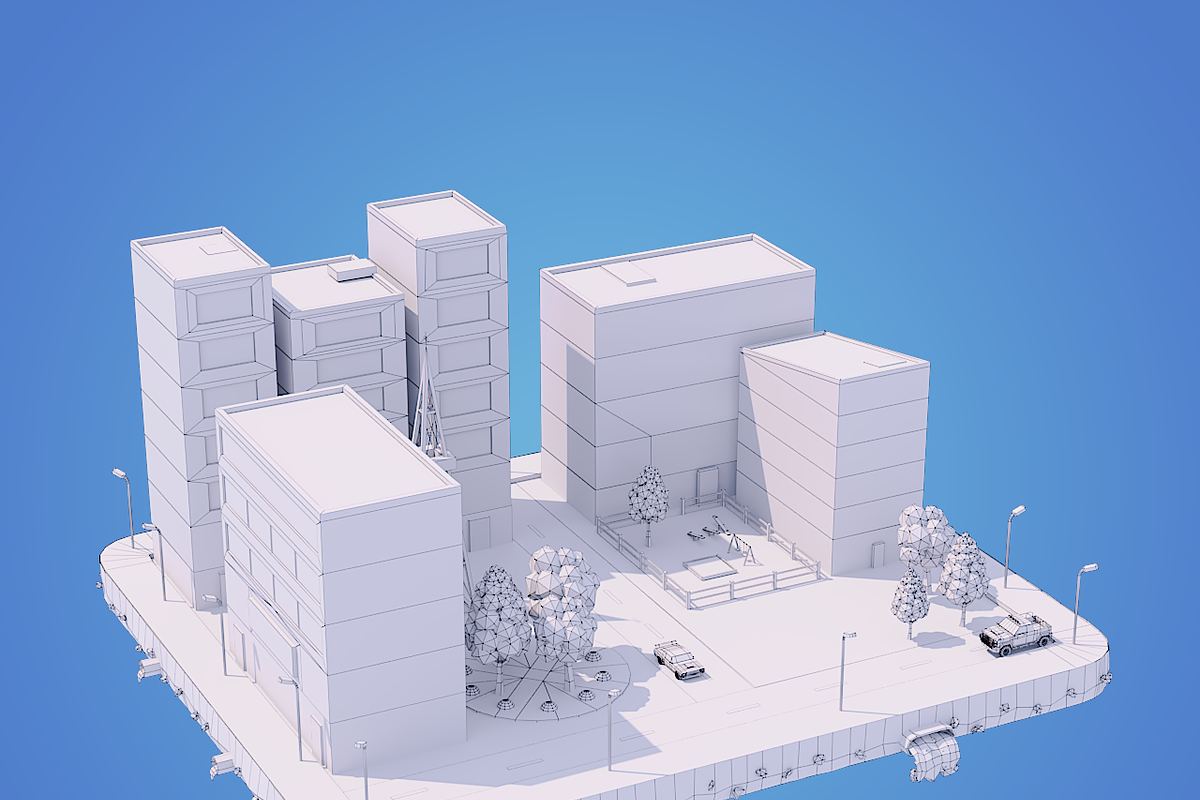 Low Poly City Block, an Architecture 3D Model by 3DGeeq (Photo 2 of 8)