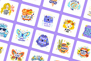Hippie Stickers, an Emoji Icon by Brickclay (Thumbnail 5 of 9)