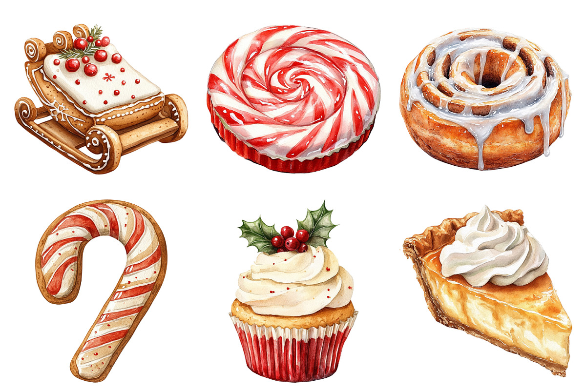 Christmas Holiday Baking Clipart Bun, an Illustration by Daily.Designs (Photo 3 of 5)