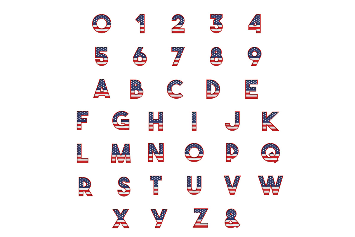 UNITED - STARS & STRIPES COLOR FONT preview 2