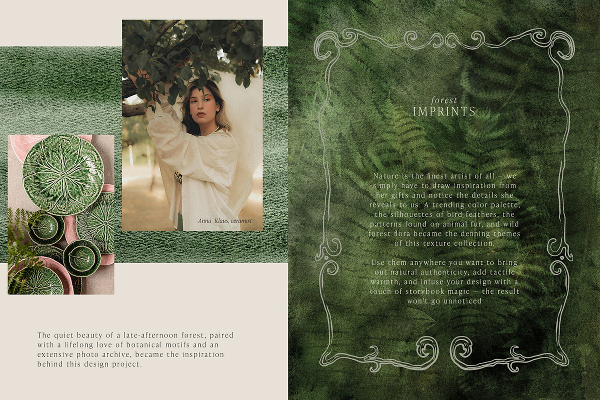 Forest Imprint Botanical backgrounds, a Background Graphic by Yuliya Derbisheva (Photo 3 of 11)