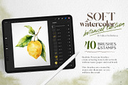 Watercolor Procreate brushes Botany, a Brush Add-On by Yuliya Derbisheva (Thumbnail 2 of 13)