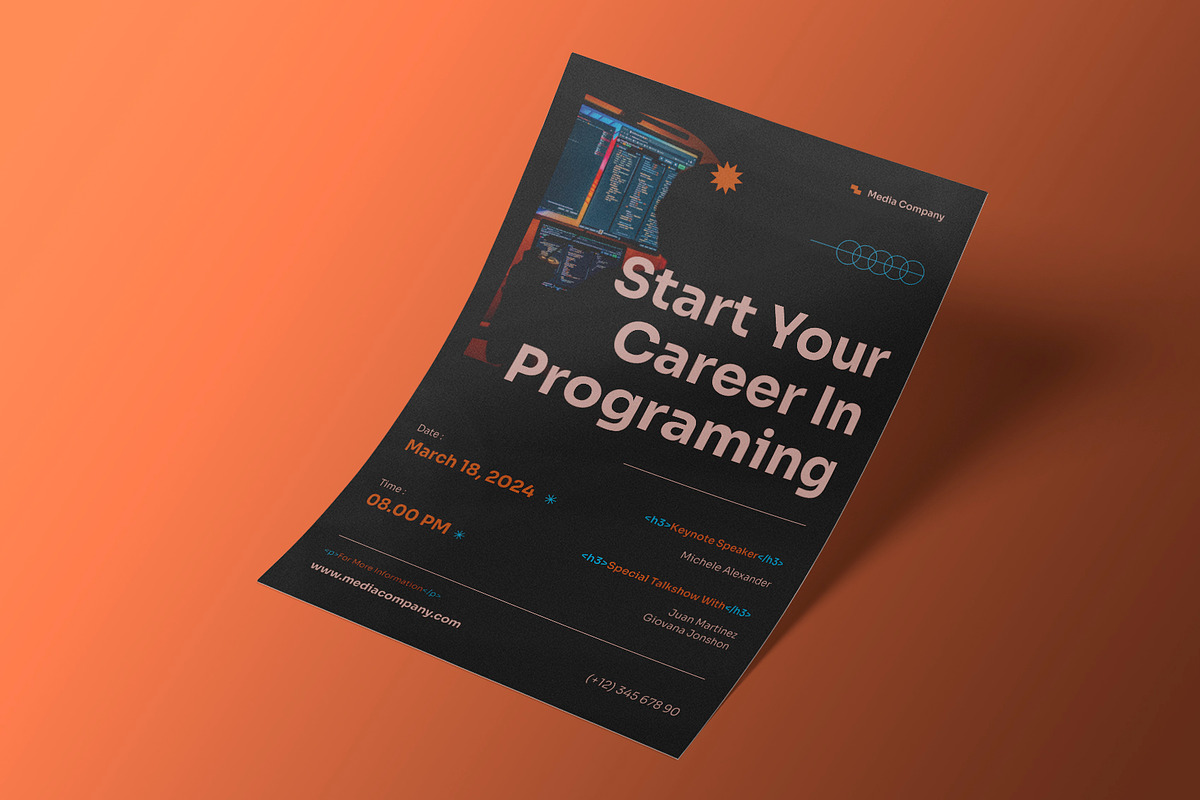 Coding Flyer, a Flyer Template by Neermana