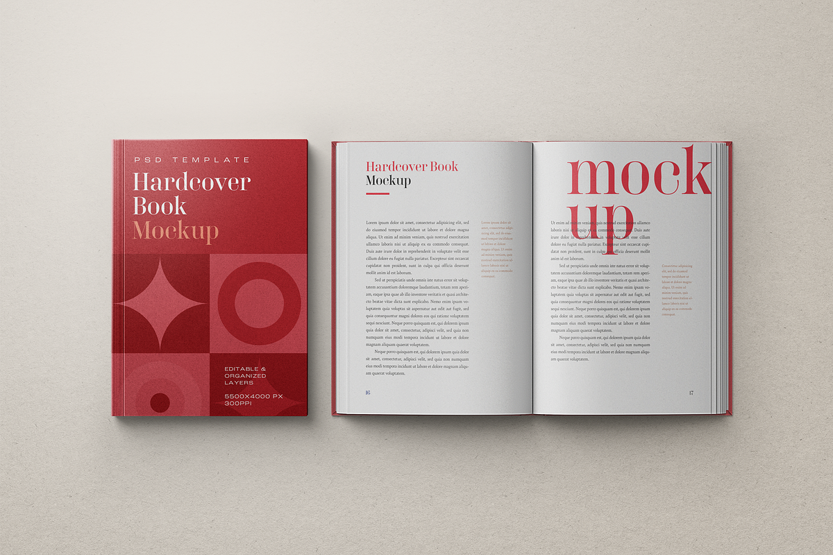 Open Hardcover Book Mockup, an Advertising Mockup by Hubzway (Photo 2 of 2)