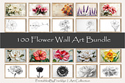 Flower Wall Art Collection, an Illustration by PrintablesByFranklyn (Thumbnail 3 of 9)