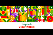 Organic vegetables mosaic patterns, a Food Illustration by Buch&Bee (Thumbnail 3 of 3)