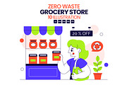 10 Zero Waste Grocery Store, a Person Illustration by denayunebgt (Thumbnail 1 of 4)