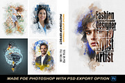 Typography Portrait Artistic Effect, an Action Add-On by MRI STUDIO (Thumbnail 1 of 28)