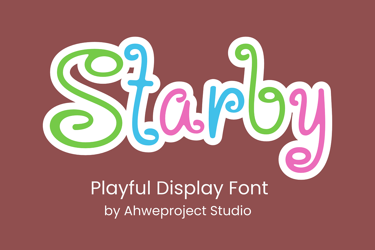 Starby - Playful Display, a Symbol Font by ahweproject (Photo 1 of 9)