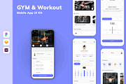 GYM & Workout Mobile App UI Kit, an UI Kit Template by uicube (Thumbnail 2 of 3)