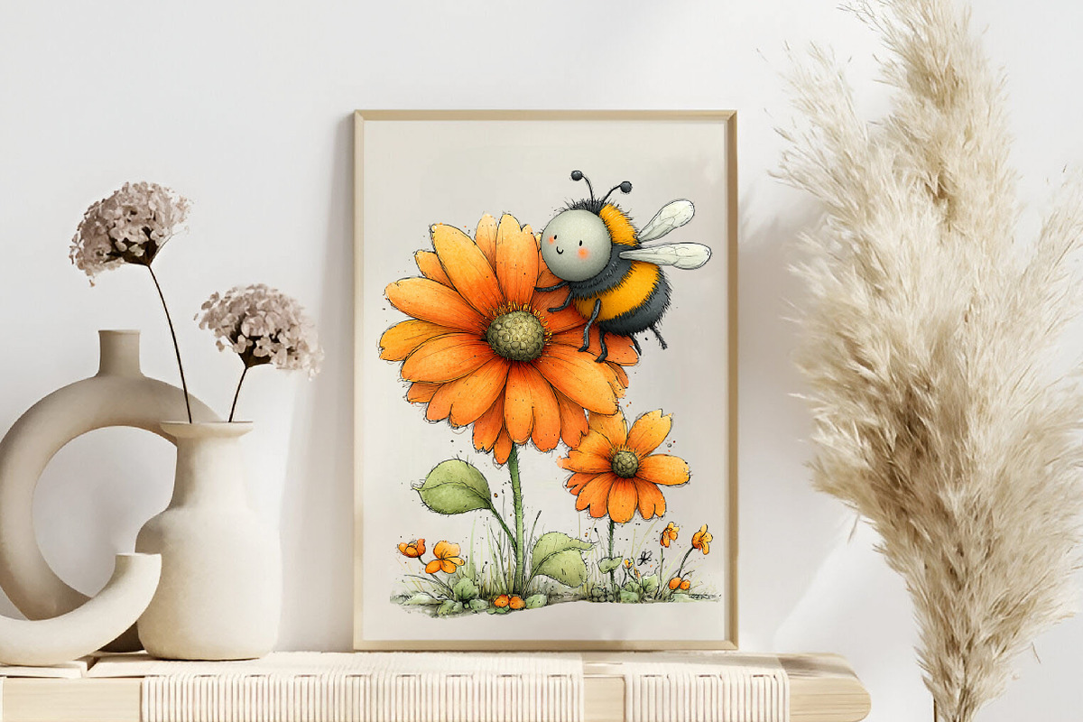 Watercolor Sunflower Animals Clipart, a Transportation Illustration by Digital Artistic99 (Photo 8 of 9)