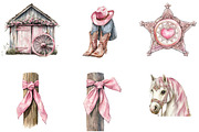 Pink Western Cow Girl Clipart, an Illustration by DreamArtGraphic (Thumbnail 4 of 4)