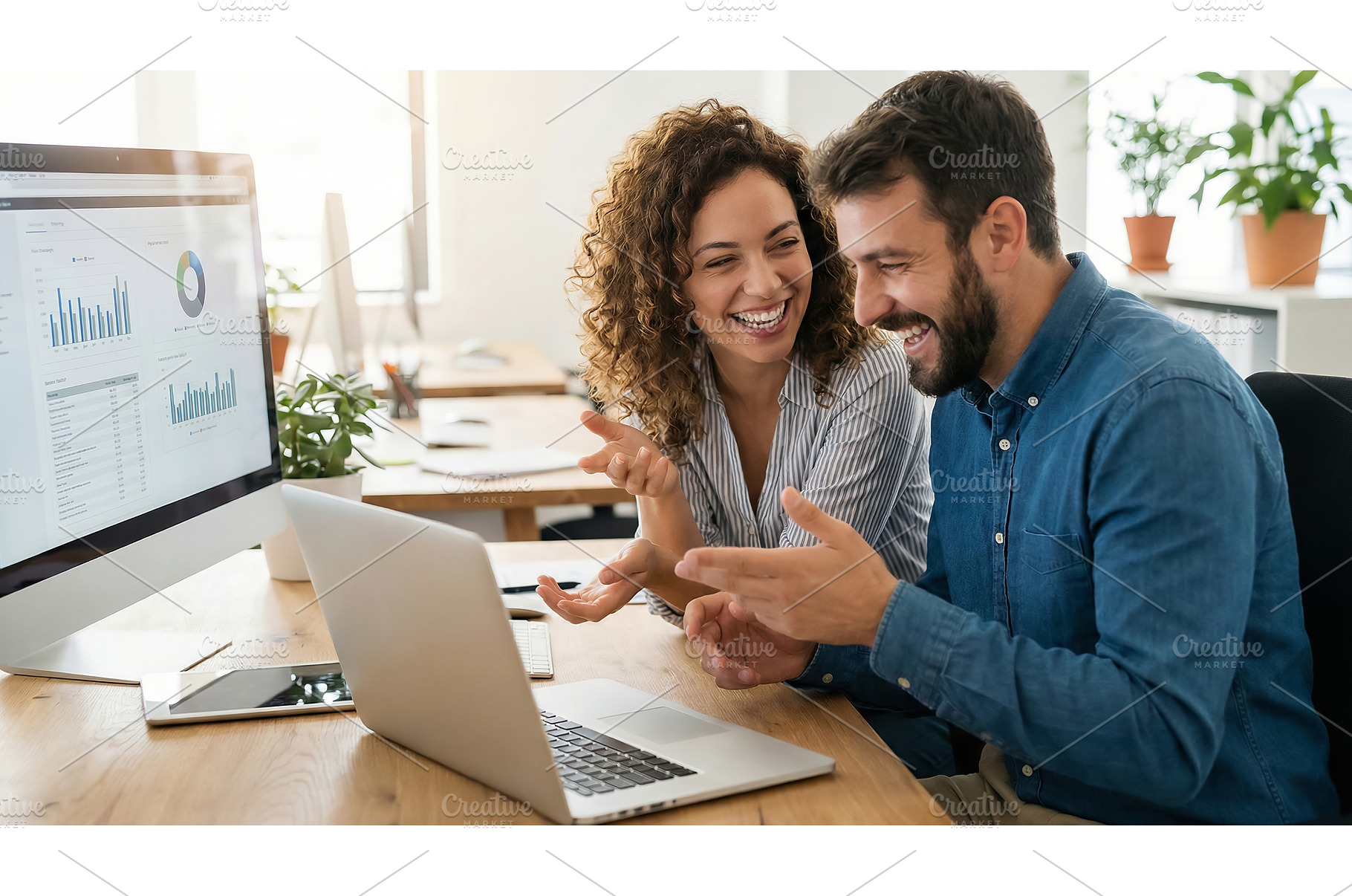 Office Fun With Friends, a Business Photo by CREATIVEDEF