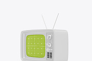 Vintage Portable TV with Old Video E, a Product Mockup by OneVectorStock (Thumbnail 12 of 19)