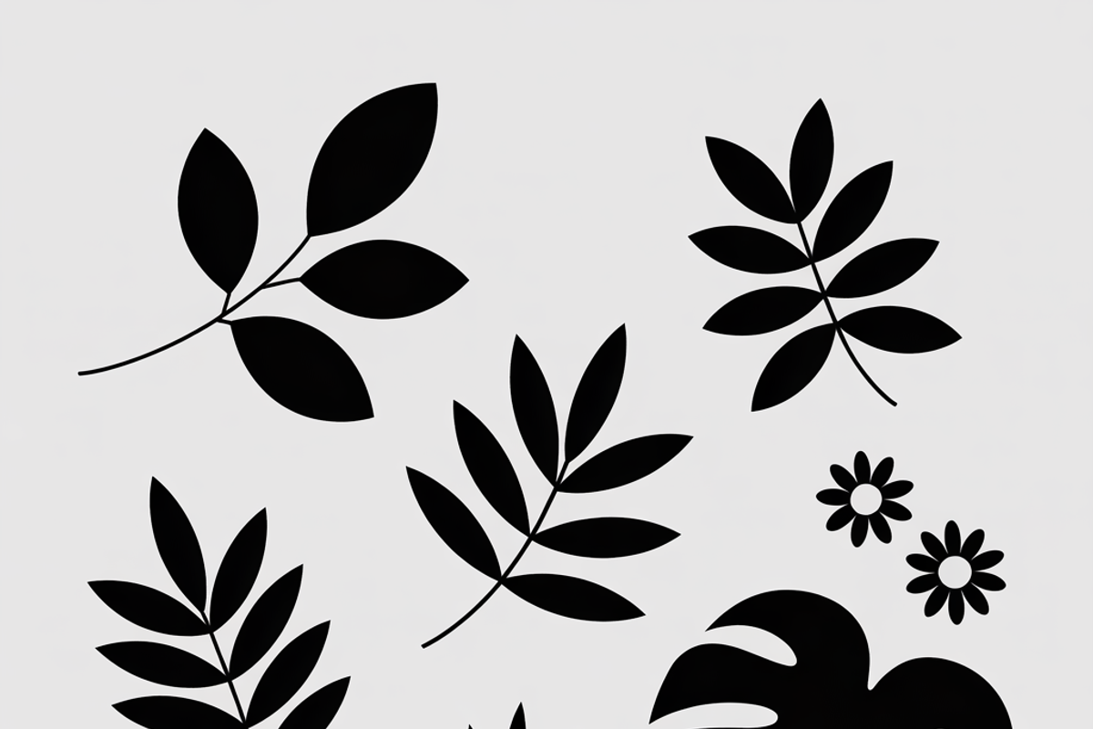 collection tropical leaf silhouette, an Illustration by Amazin_art (Photo 16 of 21)
