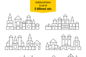 Toy Bricks Building Towers