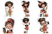 Woman Halloween Selfie Clipart, a Seasonal Illustration by Daily.Designs (Thumbnail 4 of 5)