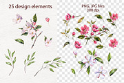 Apple tree flowers watercolor set, a Decorative Illustration by Lidia's watercolor world (Thumbnail 5 of 9)