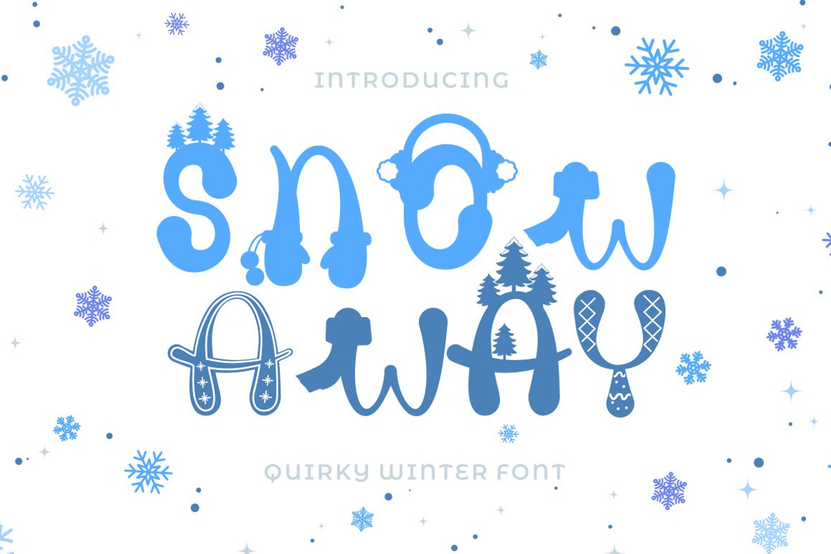 Snow Away - Quirky Winter Font, a Font by PutraCetol Studio (Photo 1 of 17)