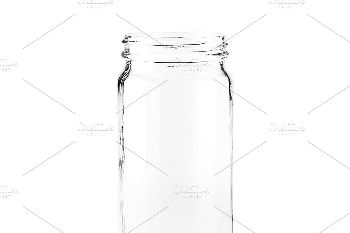 Clear Glass Jar with Gold Metal Lid, a Packaging Mockup by Professional Assets (Photo 2 of 5)