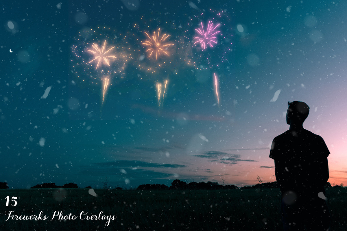 15 Fireworks Photo Overlays