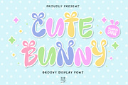 Cute Bunny Font, a Handwritten Font by KengGraphic (Thumbnail 1 of 10)