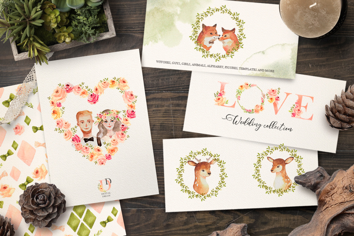 LOVE wedding  floral collection, an Object Graphic by DigitalDream (Photo 1 of 14)