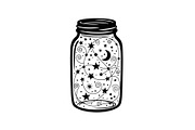 Cosmic Galaxy Jar Design Bundle, an Illustration by Creativeshirt (Thumbnail 21 of 31)