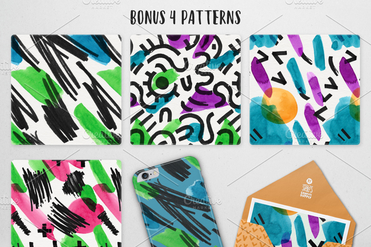 Aesthetic Patterns II & Bonus, a Pattern Graphic by Stella's Graphic Supply (Photo 6 of 6)