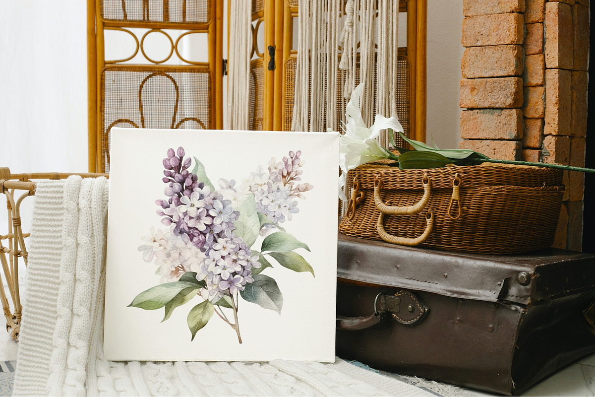 Lilac Flowers watercolour, an Illustration by TheCuteShop (Photo 7 of 7)
