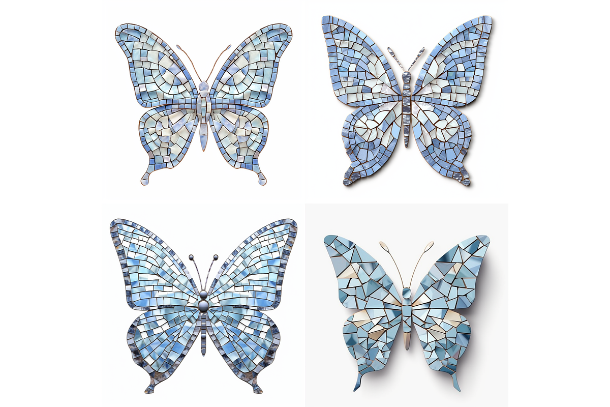 Prompt Mosaic Butterfly Clipart, a Decorative Illustration by Creative design (Photo 6 of 7)