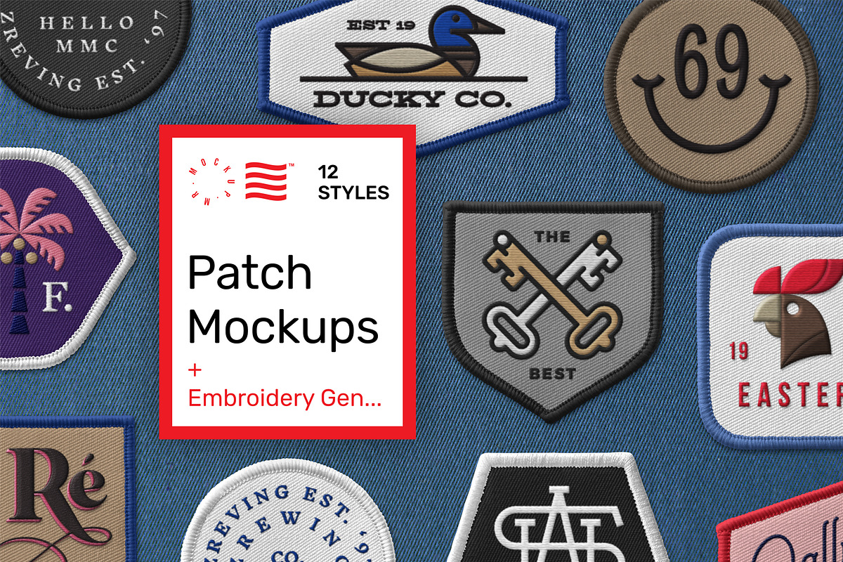 Patch Mockups + Embroidery Generator, a Hoody Mockup by Mr.Mockup™ (Photo 1 of 12)