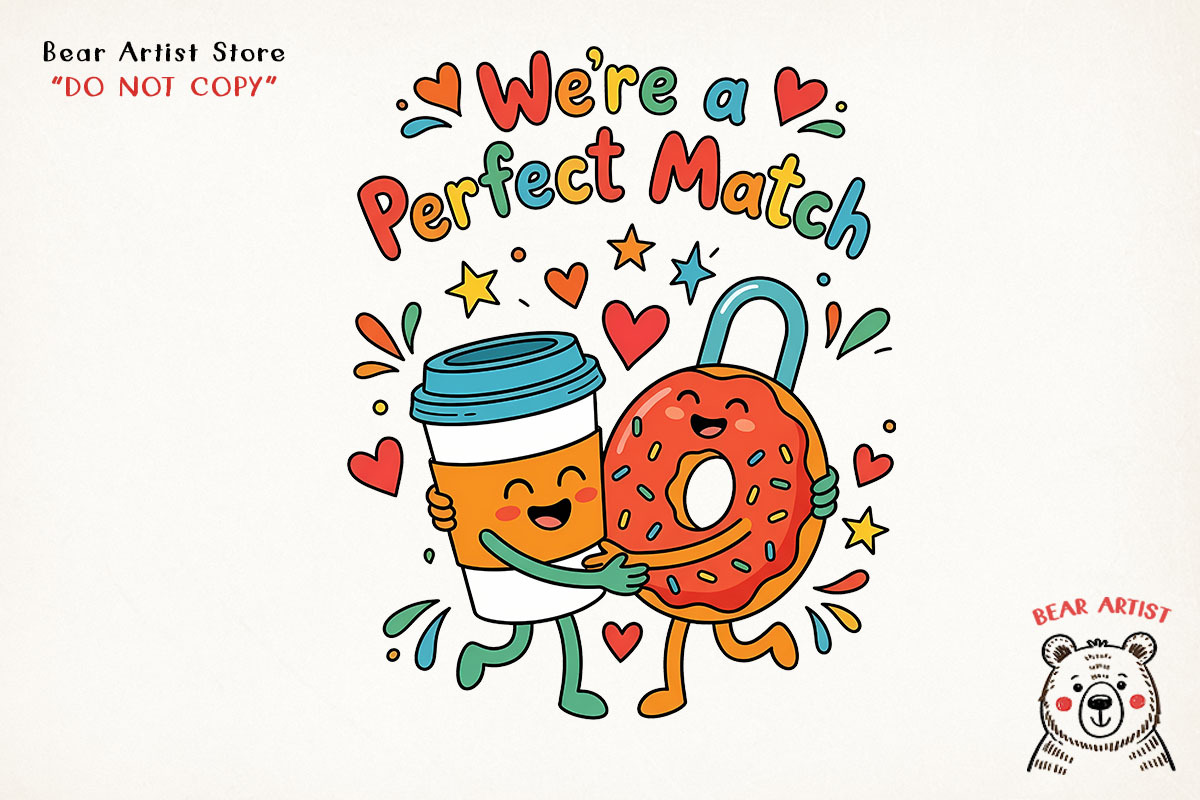 Valentine Love & Coffee Illustration, an Illustration by GlitterCraft (Photo 33 of 41)