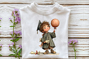 Whimsical Graduation Children Clipar, an Illustration by OK Design (Thumbnail 6 of 6)