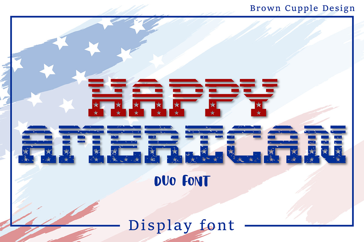 Happy American - Decorative Font, a Serif Font by Brown Cupple (Photo 1 of 8)