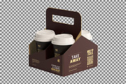 Coffee Cup & Carrier Mockup Design, a Cups & Container Mockup by Artnivora.Std (Thumbnail 4 of 6)