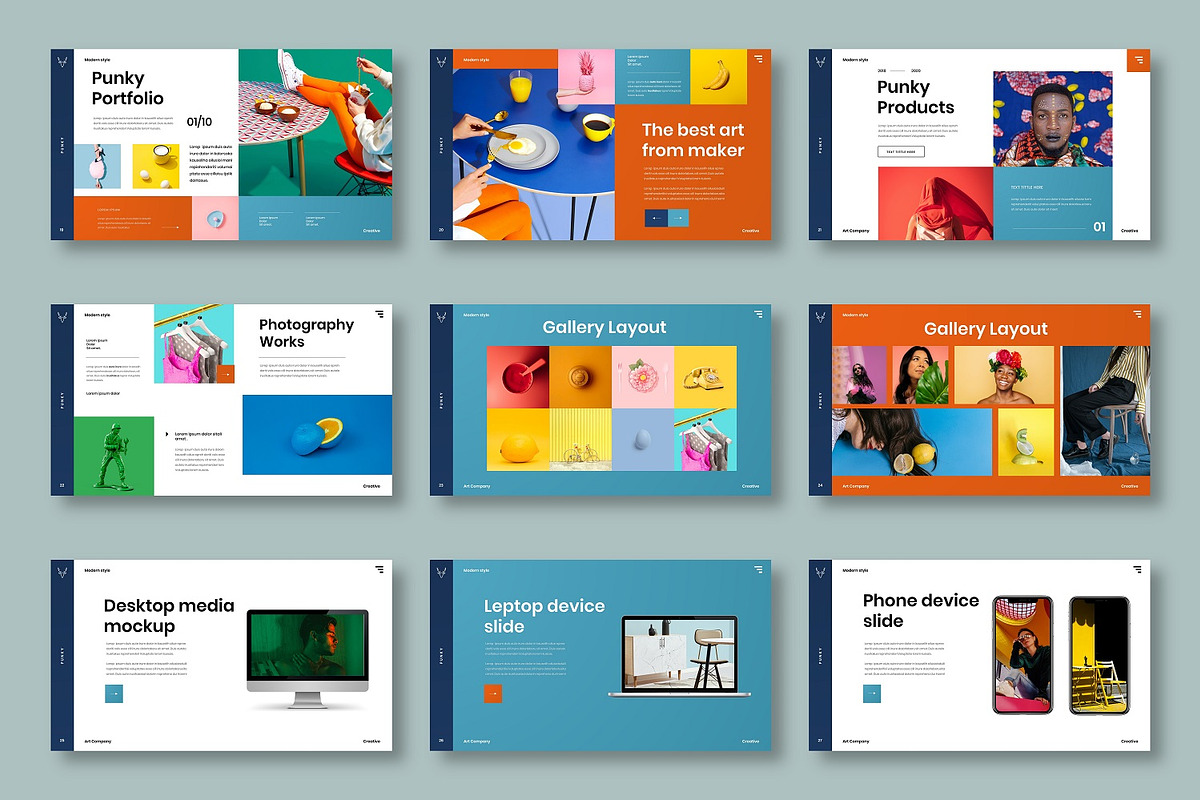Punky - Business Google Slide Templa, a Presentation Template by Dens Creative Studio (Photo 4 of 6)