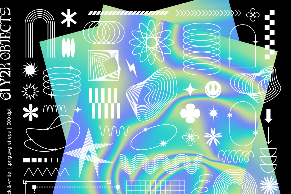 Lime Acid Gradients & Objects, a Texture Graphic by Julie&Taily (Photo 17 of 21)