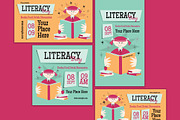 Mid Century Literacy Day Flyer Set, a Flyer Template by Artbox Studio (Thumbnail 4 of 4)