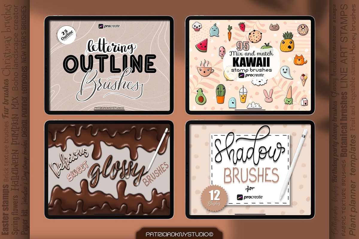 2500+ Procreate brushes // All shop, a Brush Add-On by PDknyStudio