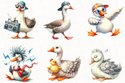 Silly Goose Watercolor Clipart, an Illustration by OK Design (Thumbnail 3 of 5)
