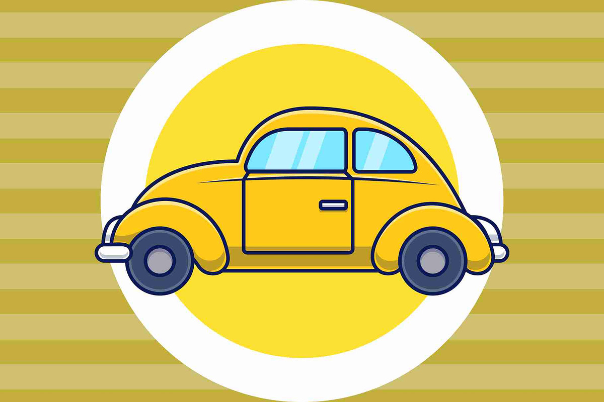 Volkswagen Beetle Car Cartoon, a Transportation Illustration by Artstorystudio (Photo 2 of 3)
