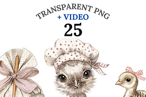 25 Thanksgiving Clipart, an Animal Illustration by Pati Charm Studio
