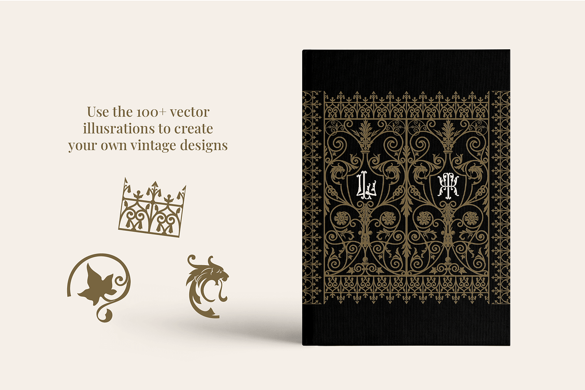Monogram font & Illustration Bundle, a Font by The Old Type Foundry (Photo 9 of 11)