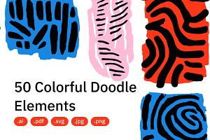 Colorful Doodle Elements