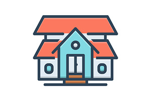 Home house color icon, a Duotone Icon by Creative priyanka