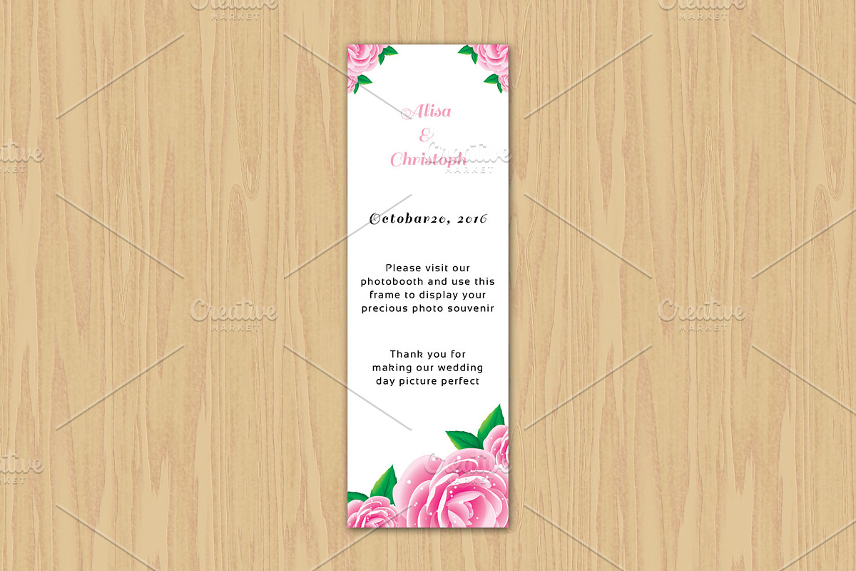 Photo Booth Place Card Template, a Card Template by retrographix (Photo 2 of 3)