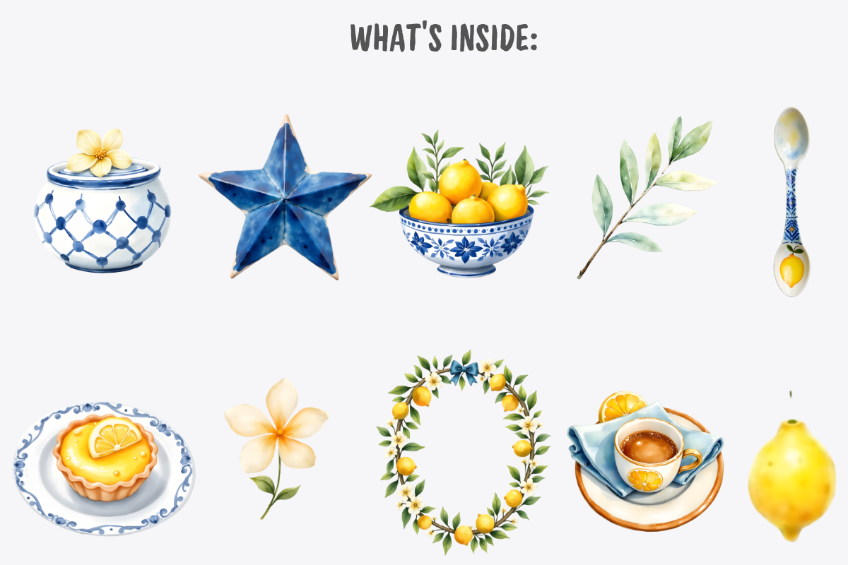 Amalfi Coast Clipart Bundle, a Decorative Illustration by Anca Digital Vibe (Photo 2 of 10)