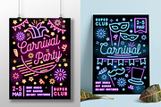 Carnival party posters set, a Decorative Illustration by Good Studio (Thumbnail 5 of 9)