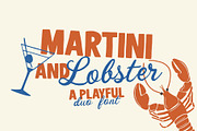 Martini & Lobster playful duo font, a Handwritten Font by BilberryCreates (Thumbnail 1 of 10)